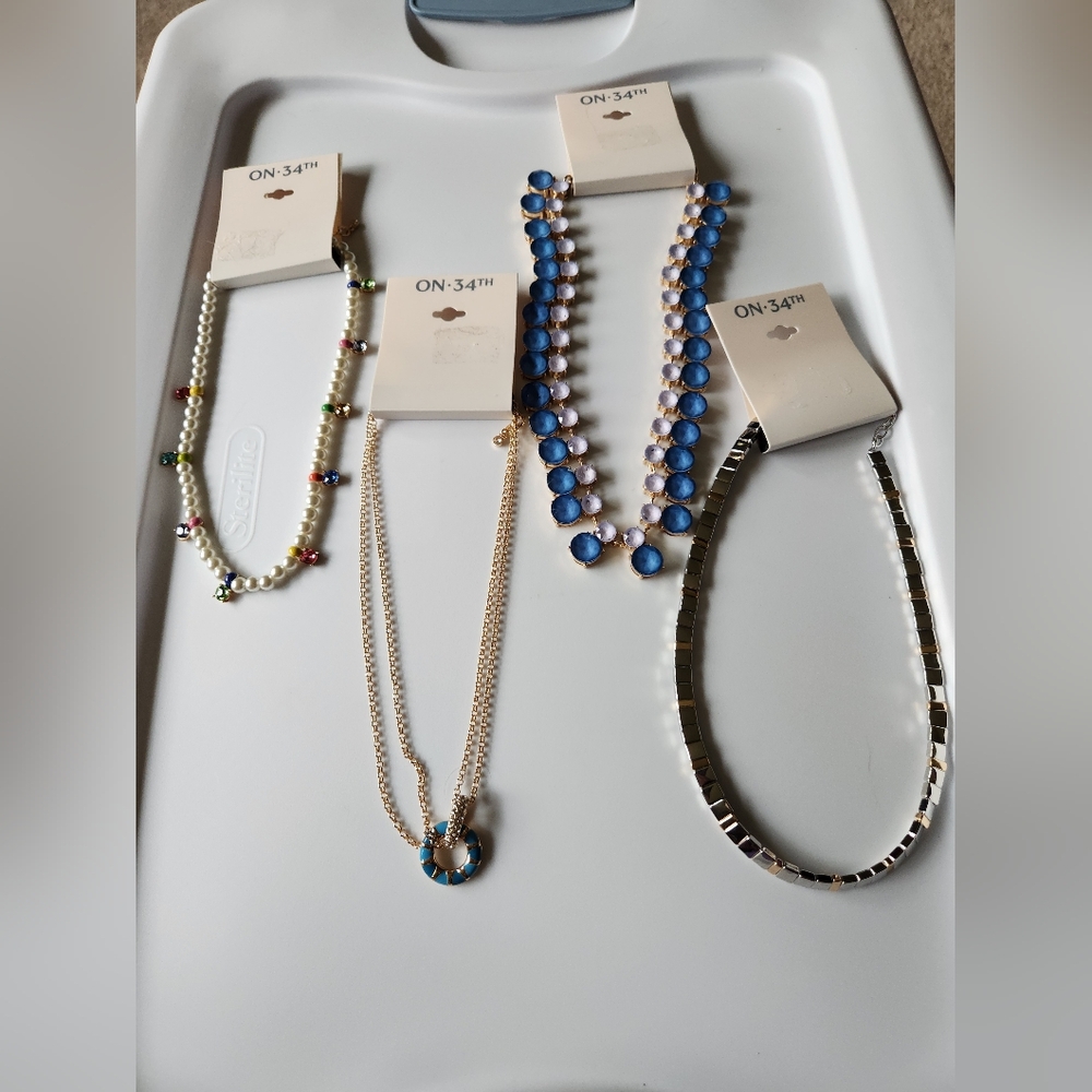 Macys On 34th Necklaces Set Of 4 Bundle Lot NWT